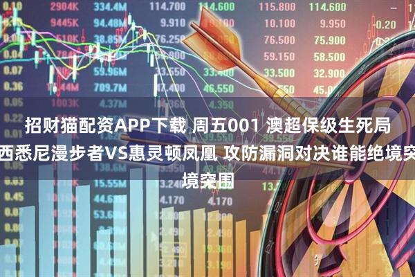 招财猫配资APP下载 周五001 澳超保级生死局！西悉尼漫步者VS惠灵顿凤凰 攻防漏洞对决谁能绝境突围